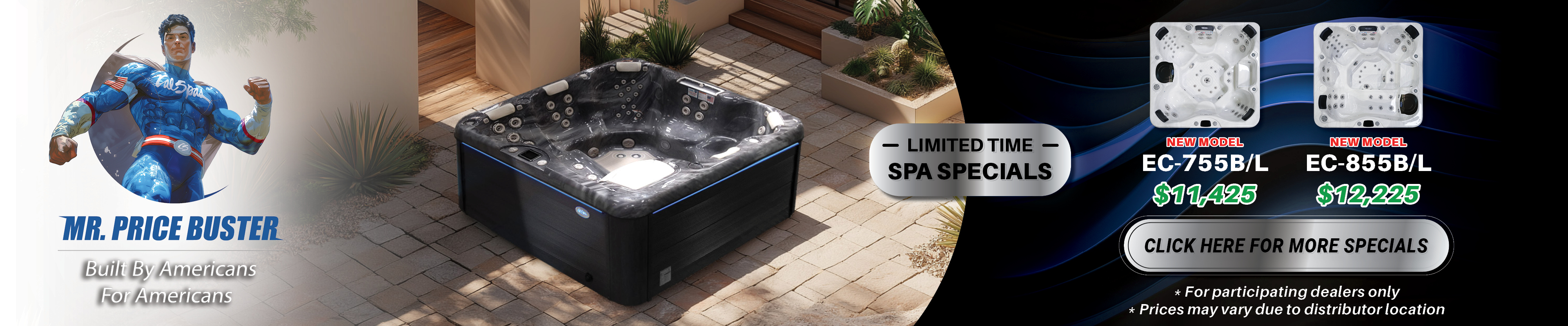 Calspas hot tub being used in a family setting - Lamesa