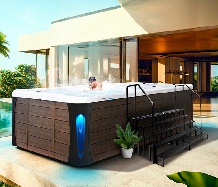 Calspas hot tub being used in a family setting - Lamesa
