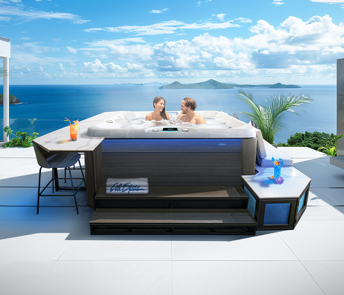 Calspas hot tub being used in a family setting - Lamesa